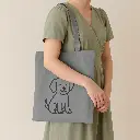 Torba bawełniana z długim uchwytem - Szary