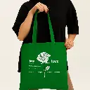 Torba bawełniana z długimi uchwytami - Green