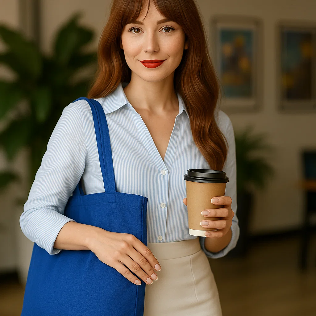 Torba bawełniana z długimi uchwytami - Royal