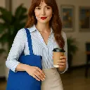 Torba bawełniana z długimi uchwytami - Royal