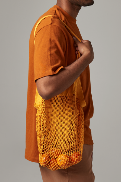 Bawełniana Torba Siatkowa 10L - Orange Rust