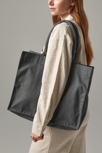 Torba bawełniana z usztywnionym dnem 20L - Graphite Grey