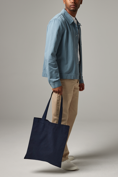 Torba bawełniana na ramię 10L - Dusty Blue