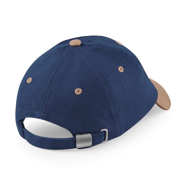 Czapka bawełniana 6-panelowa z regulacją - French Navy & Taupe