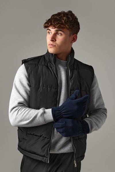 Rękawiczki polarowe unisex z gumką - French Navy