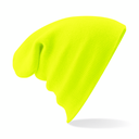 Dziecięca Dwuwarstwowa Czapka z Wywijanym Brzegiem - Fluorescent Yellow