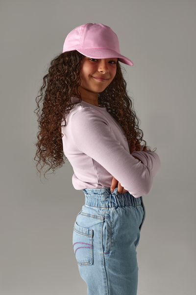 Czapka dziecięca 5-panelowa z bawełny - Classic Pink