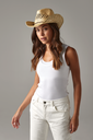 Słomkowy kapelusz kowbojski unisex - Natural
