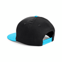 Czapka dziecięca snapback z płaskim daszkiem - Black & Surf Blue