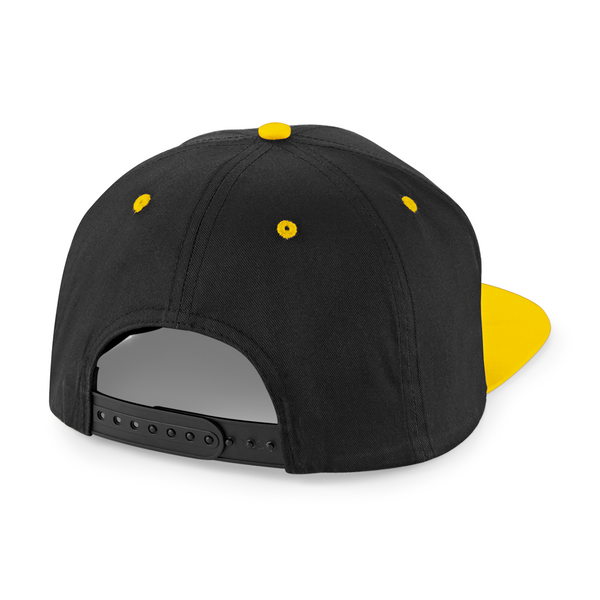 Czapka 5-panelowa z kontrastowymi detalami - Black & Yellow