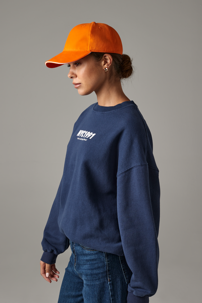 Czapka 6‑panelowa z bawełny czesanej - White & Bright Royal