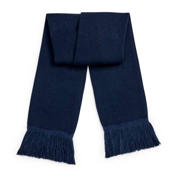 Klasyczny Dwuwarstwowy Szalik z Frędzlami - French Navy