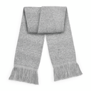 Klasyczny Dwuwarstwowy Szalik z Frędzlami - Heather Grey