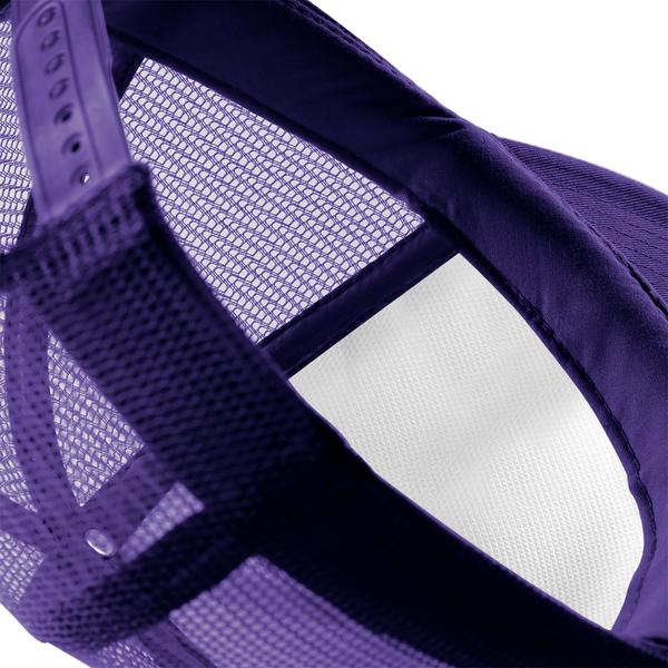 Czapka Trucker z Zapięciem Snapback - Purple & White