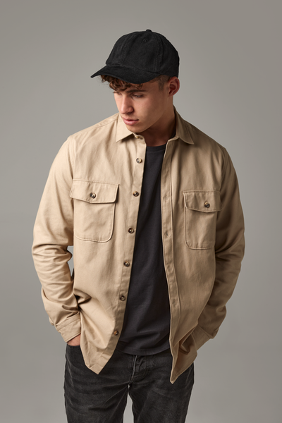 Czapka bawełniana retro 6-panelowa - Camel