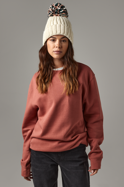 Ciepła czapka z pomponem i podszewką Shearling - Mustard