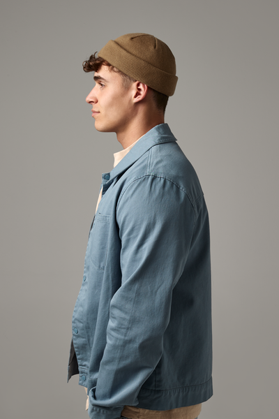 Czapka Beanie z Recyklingu z Wywinięciem - Olive Green