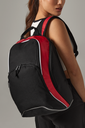 Plecak sportowy 21L z odblaskami - Black & Classic Red