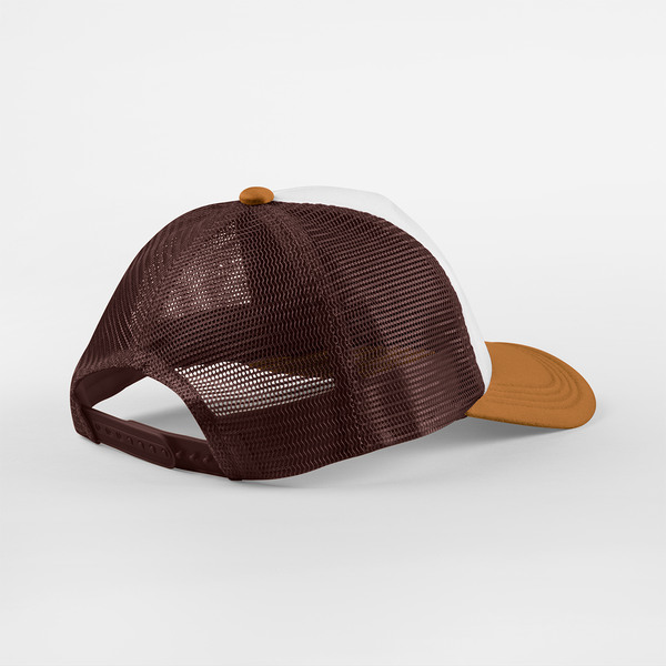 Czapka Trucker 5-Panelowa Snapback - Chocolate & Dark Amber