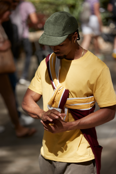 Czapka sztruksowa 5-panelowa z regulacją - Forest Night