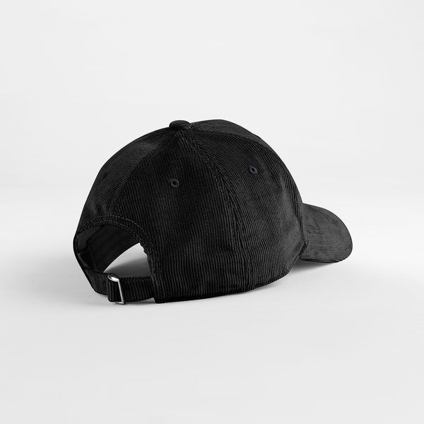 Czapka z bawełnianego sztruksu z regulacją - Black