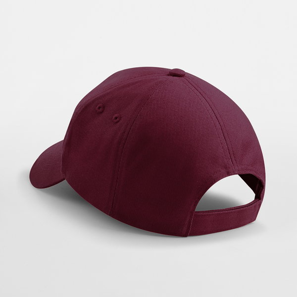 Czapka 5-panelowa bawełniana z rzepem - Burgundy