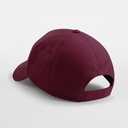 Czapka 5-panelowa bawełniana z rzepem - Burgundy