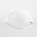 Czapka 5-panelowa bawełniana z rzepem - White