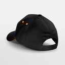 Czapka 5-panelowa z daszkiem sandwich - Black & Orange