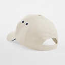 Czapka 5-panelowa z daszkiem sandwich - Putty & French Navy