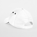 Czapka 5-panelowa z daszkiem sandwich - White & Black