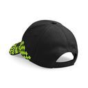 Czapka bawełniana Grand Prix z haftem - Black & Lime Green