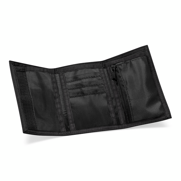 Portfel zapinany na rzep z kieszenią na monety - Black