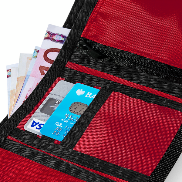 Portfel zapinany na rzep z kieszenią na monety - Classic Red