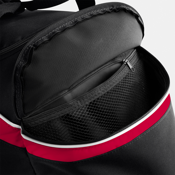 Torba sportowa 54L z kieszeniami - Black & Classic Red