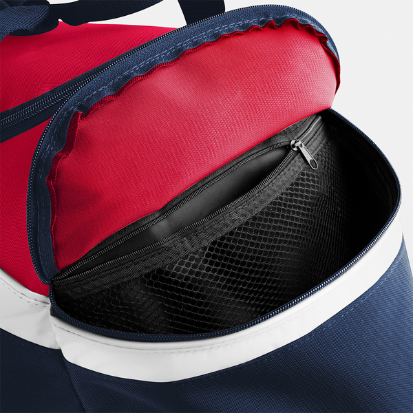Torba sportowa 54L z kieszeniami - French Navy & Classic Red