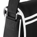 Torba listonoszka retro 12L - Black & White
