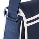 Torba listonoszka retro 12L - French Navy & White