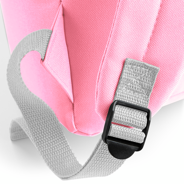 Plecak dziecięcy 12L z kieszenią - Classic Pink & Light Grey