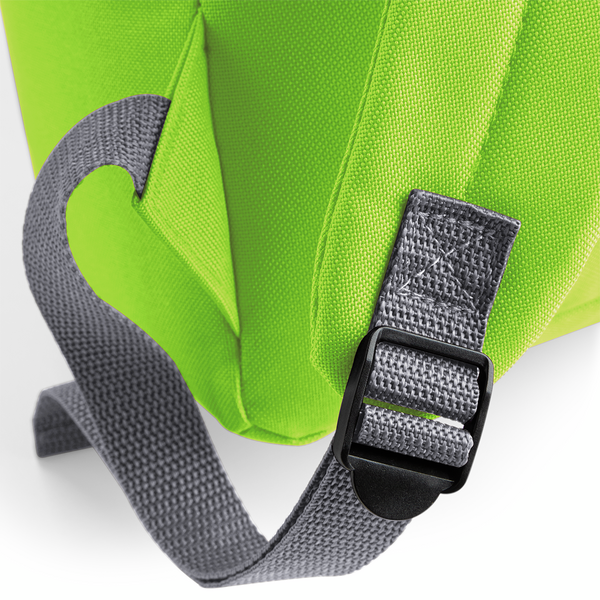 Plecak dziecięcy 12L z kieszenią - Lime Green & Graphite Grey