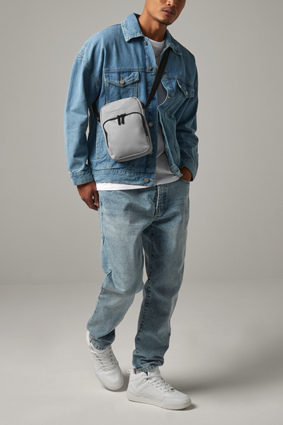 Torba na ramię z regulowanym paskiem - Light Grey