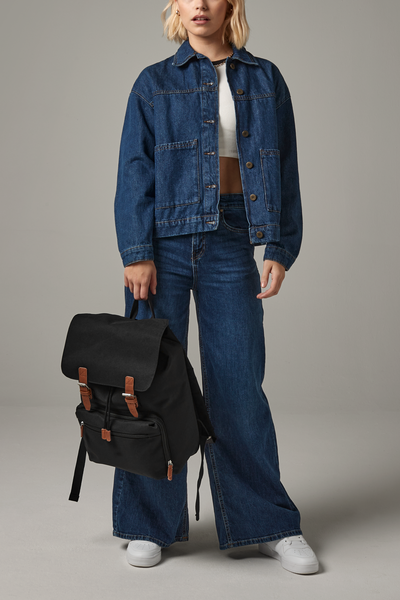 Plecak na laptopa 17" z magnetycznym zapięciem - Burgundy