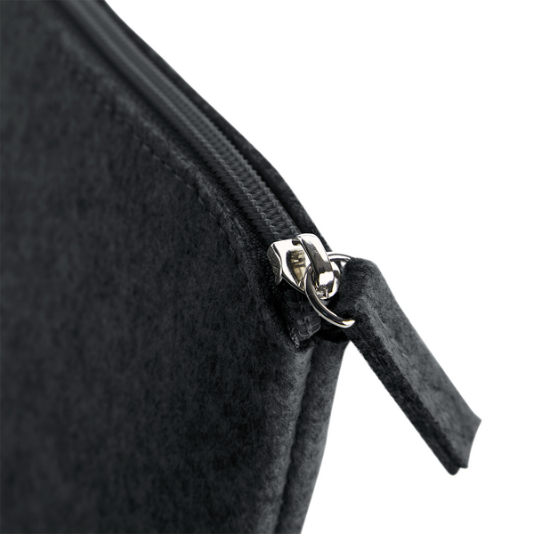 Saszetka filcowa na zamek - Charcoal Melange