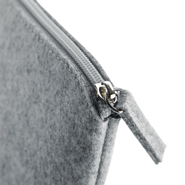 Saszetka filcowa na zamek - Grey Melange