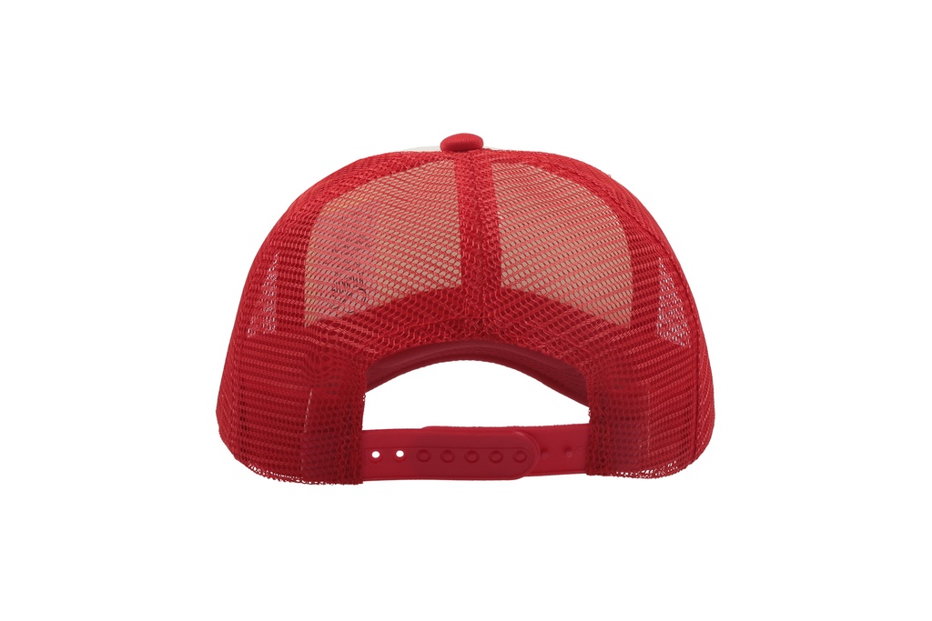 Czapka snapback z siateczką - White & Red & Red