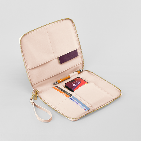 Organizer Podróżny na Akcesoria i Tablet - Soft Pink