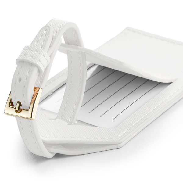 Zestaw Podróżny dwuczęściowy ze skóropodobnym wykończeniem - Soft White