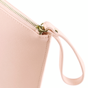 Elegancka saszetka PU z paskiem - Soft Pink