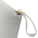 Elegancka saszetka PU z paskiem - Soft Grey