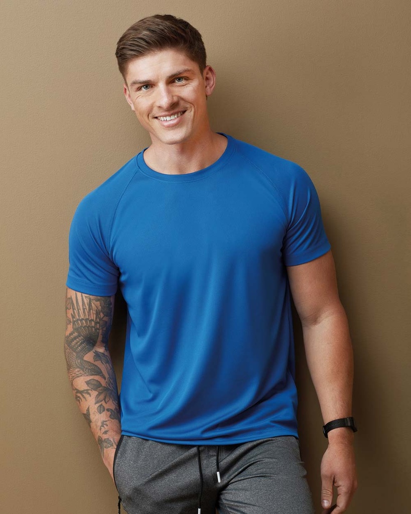 Koszulka sportowa z krótkim raglanowym rękawem - Slate Grey (Solid)